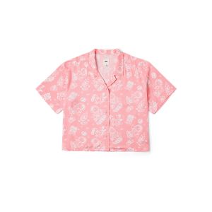 粉色印花