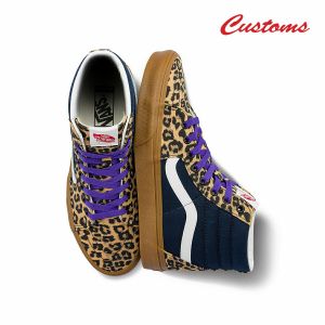 自由定制鞋 SK8-HI 豹纹拼接板鞋
